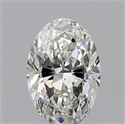 Natural Diamond 0.50 Carats, Oval with  Cut, G Color, VS2 Clarity and Certified by GIA
