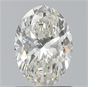 Natural Diamond 0.90 Carats, Oval with  Cut, H Color, VVS2 Clarity and Certified by GIA