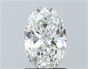Natural Diamond 1.22 Carats, Oval with  Cut, G Color, VS2 Clarity and Certified by GIA