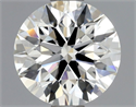 Natural Diamond 0.90 Carats, Round with Excellent Cut, J Color, VVS2 Clarity and Certified by GIA