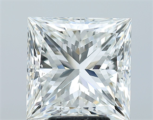 Picture of Natural Diamond 5.04 Carats, Princess with  Cut, H Color, SI2 Clarity and Certified by GIA