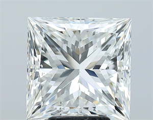 Picture of Natural Diamond 5.04 Carats, Princess with  Cut, H Color, SI2 Clarity and Certified by GIA