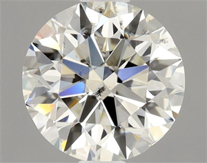 Picture of Natural Diamond 0.90 Carats, Round with Excellent Cut, K Color, SI2 Clarity and Certified by GIA
