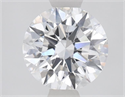 Lab Grown Diamond 1.53 Carats, Round with Ideal Cut, D Color, VS2 Clarity and Certified by IGI