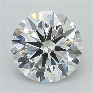 Picture of Lab Grown Diamond 1.36 Carats, Round with Ideal Cut, D Color, VS1 Clarity and Certified by IGI