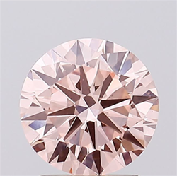 Picture of Lab Grown Diamond 2.00 Carats, Round with Excellent Cut, Fancy Intense Pink Color, VS1 Clarity and Certified by IGI