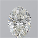 Natural Diamond 1.50 Carats, Oval with  Cut, I Color, IF Clarity and Certified by GIA