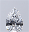 Natural Diamond 0.40 Carats, Pear with  Cut, D Color, VVS1 Clarity and Certified by GIA