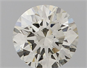 Natural Diamond 0.52 Carats, Round with Excellent Cut, J Color, VVS1 Clarity and Certified by IGI