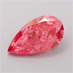 Picture of Lab Grown Diamond 3.03 Carats, Pear with  Cut, Fancy Vivid Pink Color, VVS2 Clarity and Certified by IGI