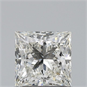 Natural Diamond 0.70 Carats, Princess with  Cut, H Color, VVS1 Clarity and Certified by GIA