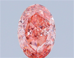 Picture of Lab Grown Diamond 1.55 Carats, Oval with  Cut, Fancy Vivid Pink Color, VS2 Clarity and Certified by IGI