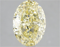 Picture of Lab Grown Diamond 3.04 Carats, Oval with  Cut, Fancy Intense Yellow Color, VS1 Clarity and Certified by IGI