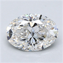 Natural Diamond 1.20 Carats, Oval with  Cut, G Color, VVS2 Clarity and Certified by GIA