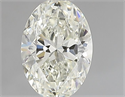 Natural Diamond 1.00 Carats, Oval with  Cut, K Color, VVS2 Clarity and Certified by IGI