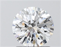 Lab Grown Diamond 1.34 Carats, Round with Ideal Cut, D Color, VVS1 Clarity and Certified by IGI