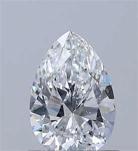 Picture of Natural Diamond 0.60 Carats, Pear with  Cut, D Color, SI2 Clarity and Certified by GIA