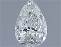 Natural Diamond 0.50 Carats, Pear with  Cut, G Color, SI1 Clarity and Certified by IGI