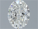 Natural Diamond 1.00 Carats, Oval with  Cut, H Color, SI2 Clarity and Certified by GIA