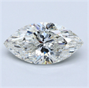 Natural Diamond 4.03 Carats, Marquise with  Cut, I Color, SI2 Clarity and Certified by GIA