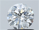 Diamante Natural 0.70 quilates, Redondo , Color F, claridad VS1 y certificado GIA