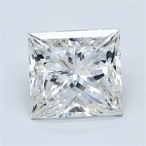 Picture of Natural Diamond 4.03 Carats, Princess with  Cut, I Color, SI2 Clarity and Certified by GIA