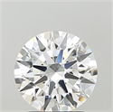 Lab Grown Diamond 2.10 Carats, Round with Ideal Cut, D Color, VS1 Clarity and Certified by IGI
