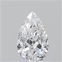 Natural Diamond 0.53 Carats, Pear with  Cut, D Color, VS2 Clarity and Certified by GIA