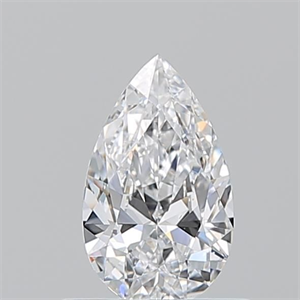 Picture of Natural Diamond 0.53 Carats, Pear with  Cut, D Color, VS2 Clarity and Certified by GIA
