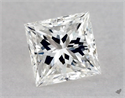 Natural Diamond 0.50 Carats, Princess with  Cut, F Color, VVS2 Clarity and Certified by GIA