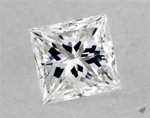 Picture of Natural Diamond 0.50 Carats, Princess with  Cut, F Color, VVS2 Clarity and Certified by GIA