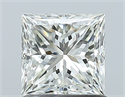 Natural Diamond 1.00 Carats, Princess with  Cut, H Color, VVS2 Clarity and Certified by IGI