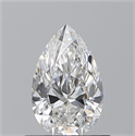 Diamante Natural 0.70 quilates, De pera , Color G, claridad SI1 y certificado GIA