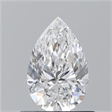 Natural Diamond 0.70 Carats, Pear with  Cut, E Color, VVS2 Clarity and Certified by GIA