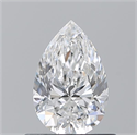 Natural Diamond 0.70 Carats, Pear with  Cut, E Color, VVS2 Clarity and Certified by GIA