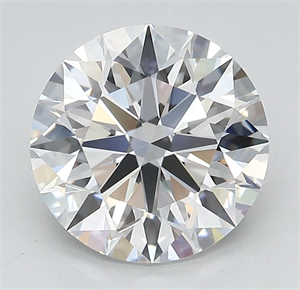 Picture of Lab Grown Diamond 3.02 Carats, Round with Ideal Cut, D Color, IF Clarity and Certified by IGI