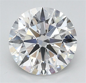 Picture of Lab Grown Diamond 1.54 Carats, Round with Ideal Cut, D Color, VVS2 Clarity and Certified by IGI