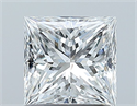 Natural Diamond 1.05 Carats, Princess with  Cut, D Color, SI2 Clarity and Certified by GIA