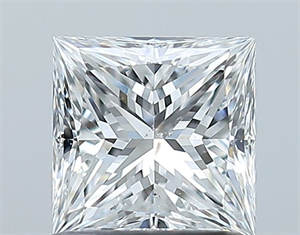 Picture of Natural Diamond 1.05 Carats, Princess with  Cut, D Color, SI2 Clarity and Certified by GIA