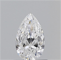 Diamante Natural 0.63 quilates, De pera , Color D, claridad VVS2 y certificado GIA