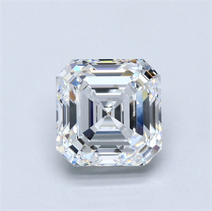 Picture of Natural Diamond 4.52 Carats, Asscher with  Cut, E Color, VVS1 Clarity and Certified by GIA