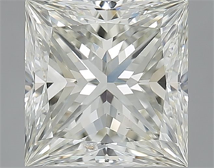 Picture of Natural Diamond 3.00 Carats, Princess with  Cut, L Color, SI2 Clarity and Certified by GIA
