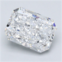 Natural Diamond 2.52 Carats, Radiant with  Cut, D Color, SI1 Clarity and Certified by GIA