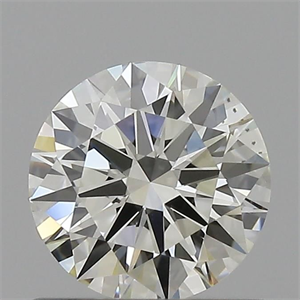 Picture of Natural Diamond 0.64 Carats, Round with Excellent Cut, K Color, VS1 Clarity and Certified by GIA