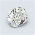 Natural Diamond 1.00 Carats, Cushion with  Cut, J Color, SI1 Clarity and Certified by GIA