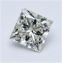 Diamante Natural 1.00 quilates, Princesa , Color J, claridad VS2 y certificado GIA