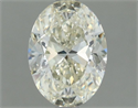 Natural Diamond 1.30 Carats, Oval with  Cut, K Color, SI1 Clarity and Certified by IGI