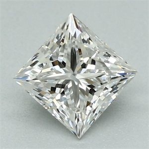 Picture of Natural Diamond 0.41 Carats, Princess with  Cut, E Color, VS2 Clarity and Certified by GIA