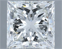 Natural Diamond 2.02 Carats, Princess with  Cut, H Color, VS2 Clarity and Certified by IGI