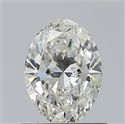 Natural Diamond 0.70 Carats, Oval with  Cut, H Color, VS2 Clarity and Certified by GIA